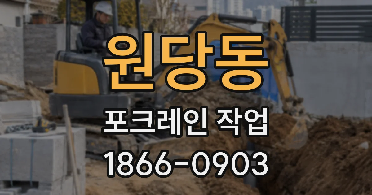원당동 포크레인 작업