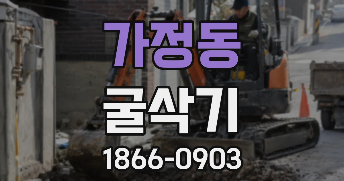 가정동 굴삭기