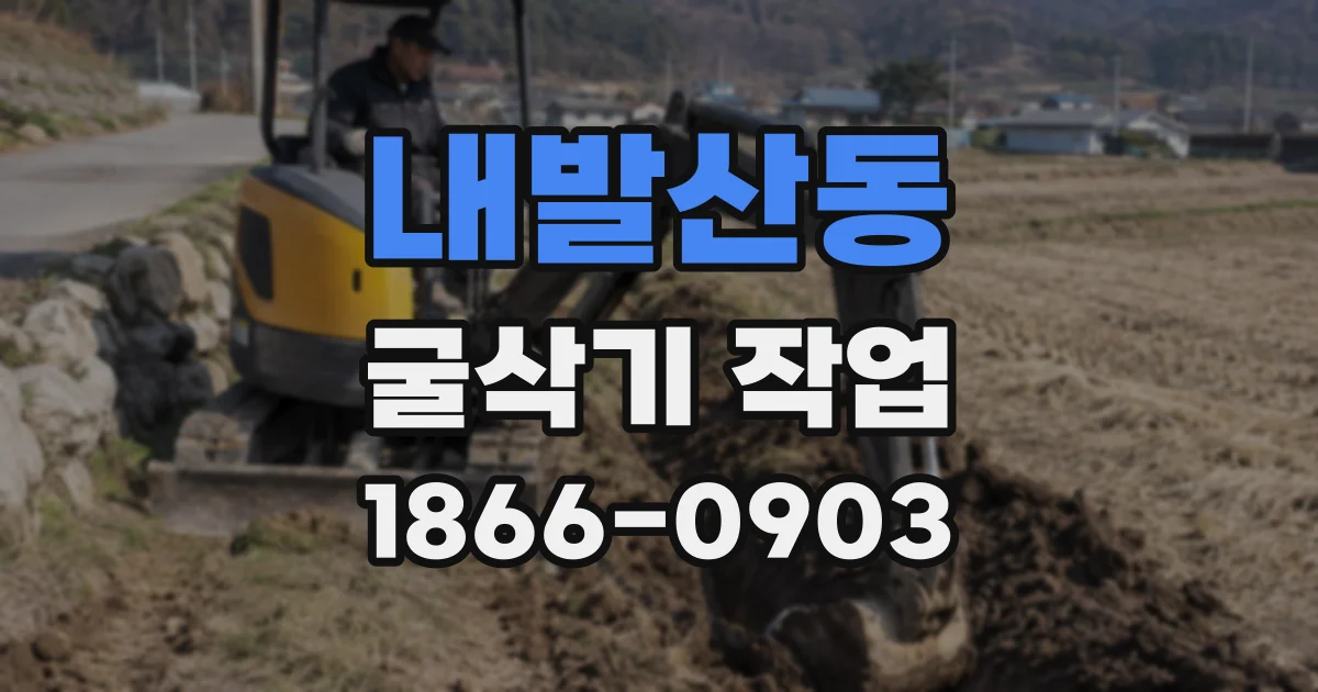 내발산동 굴삭기 작업