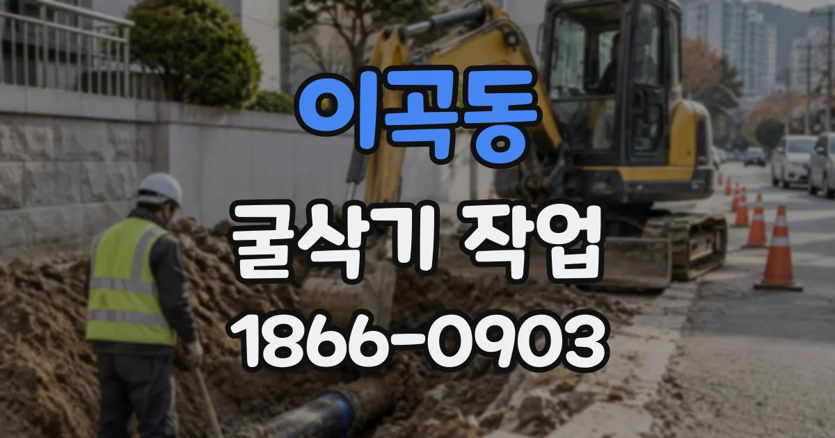 이곡동 굴삭기작업