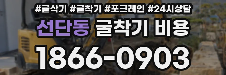 선단동 굴착기 비용