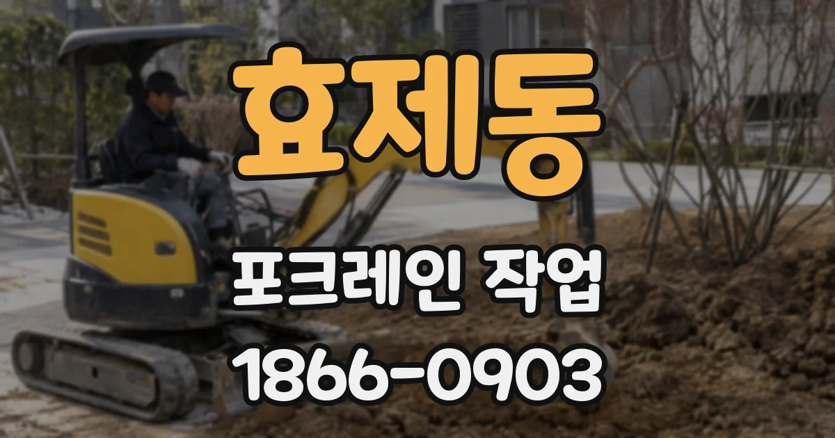 효제동 포크레인 작업