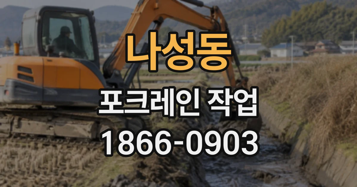 나성동 포크레인작업