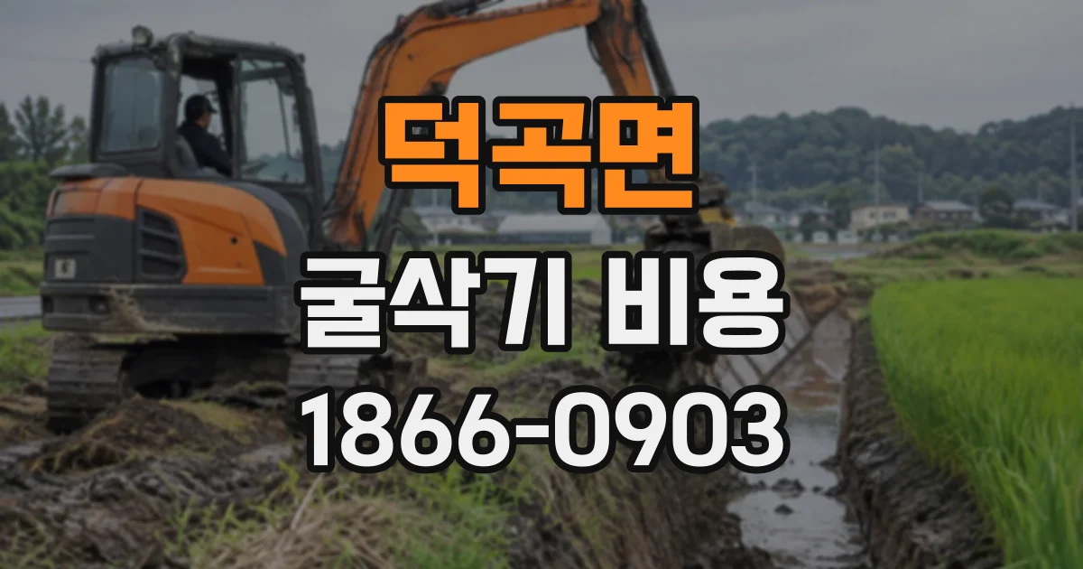 덕곡면 굴삭기비용