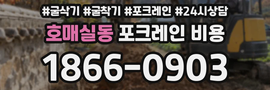호매실동 포크레인 비용