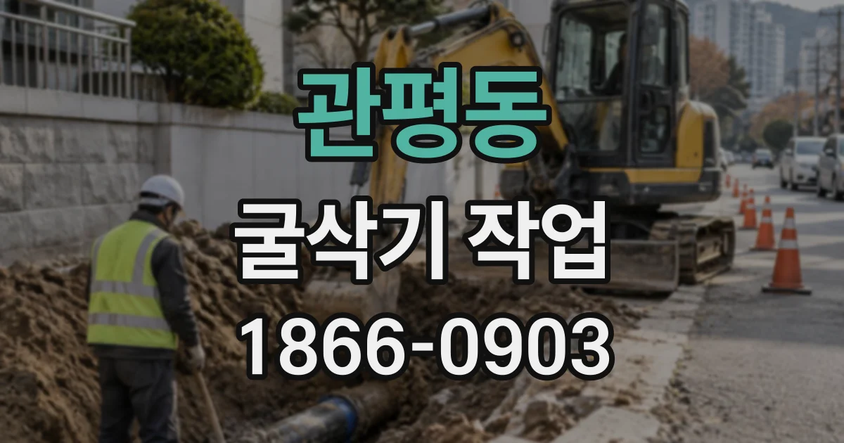 관평동 굴삭기작업