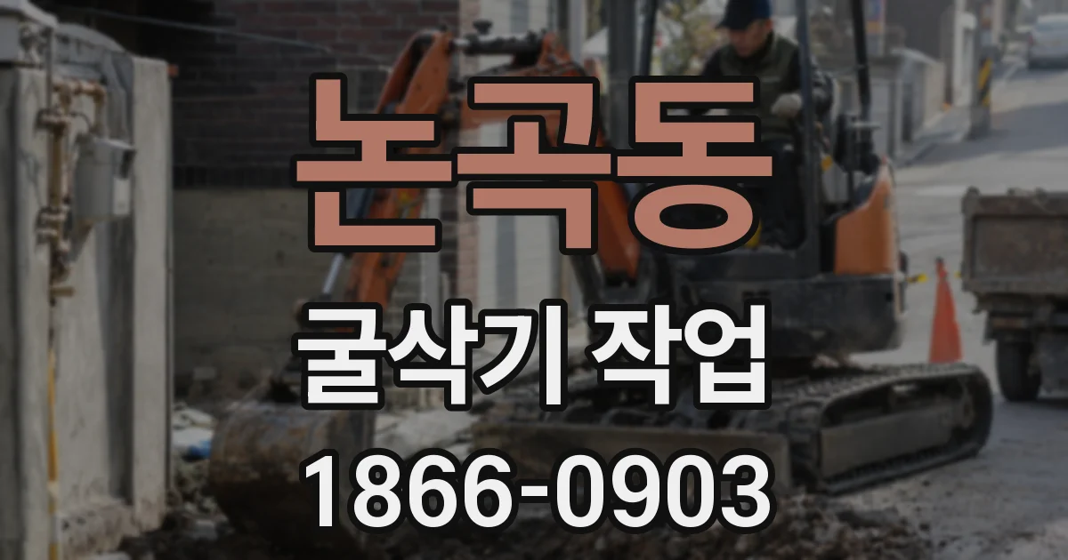 논곡동 굴삭기 작업
