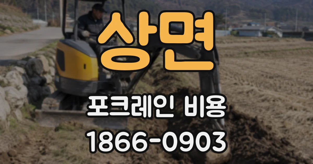 상면 포크레인 비용