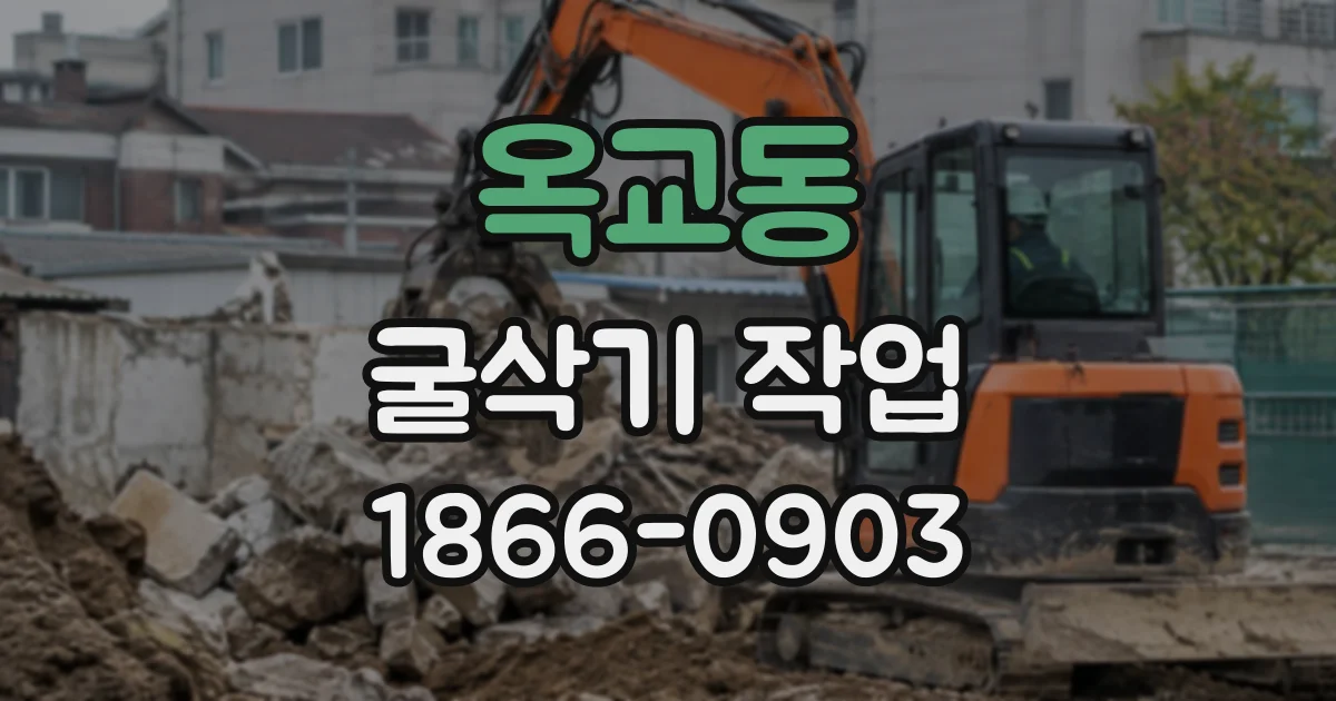 옥교동 굴삭기작업