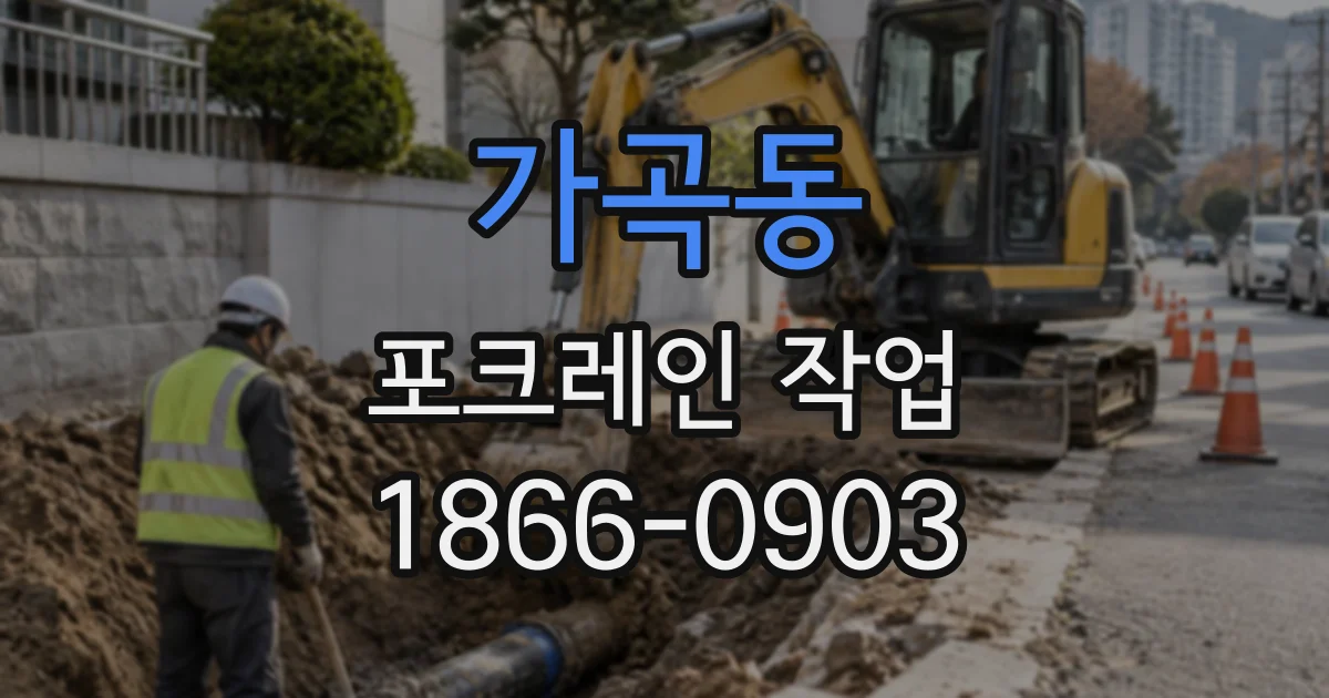 가곡동 포크레인작업