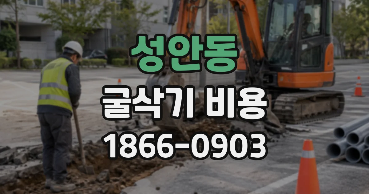 성안동 굴삭기비용