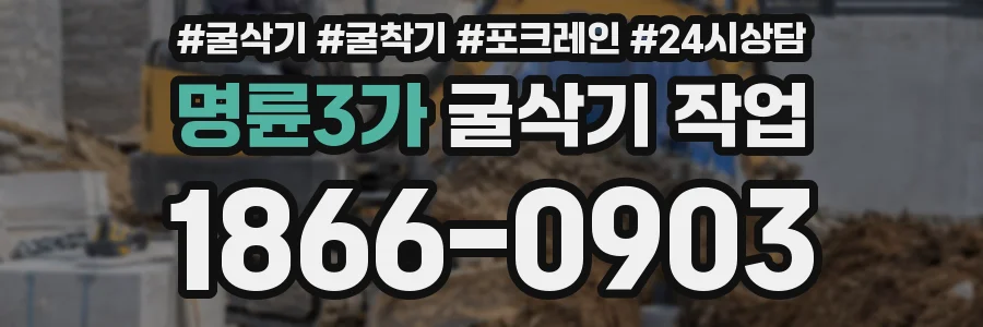 명륜3가 굴삭기 작업