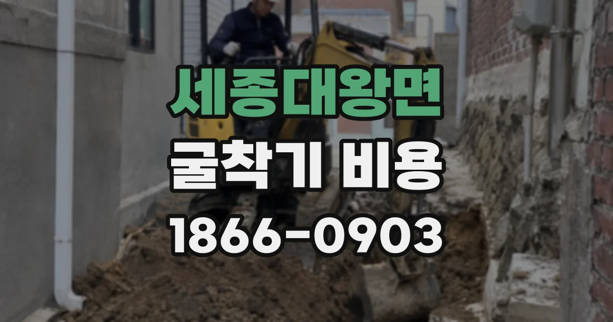 세종대왕면 굴착기 비용
