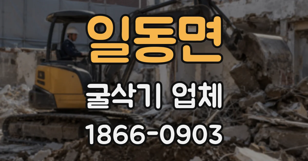 일동면 굴삭기 업체