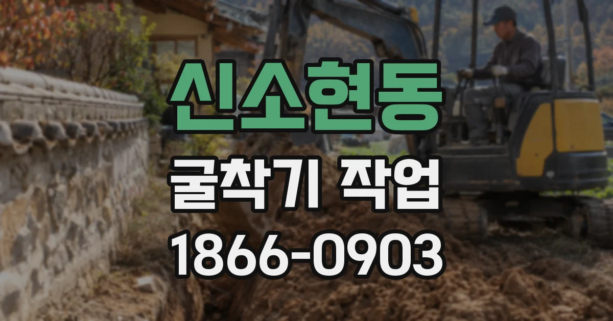 신소현동 굴착기 작업