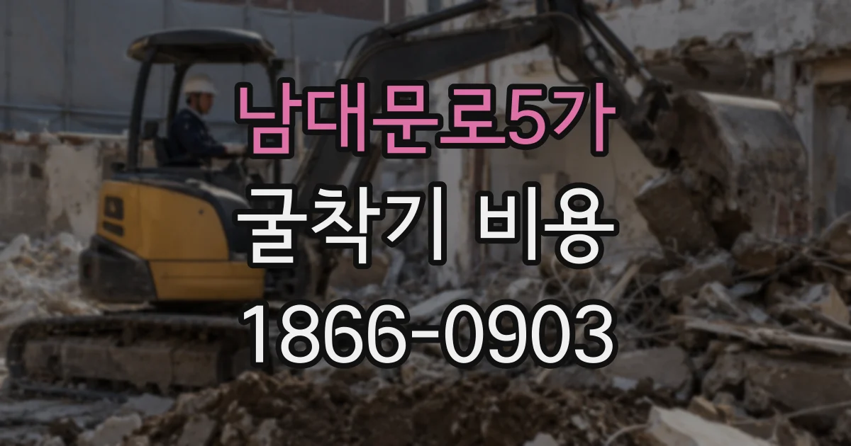 남대문로5가 굴착기 비용