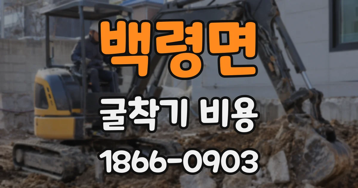 백령면 굴착기 비용