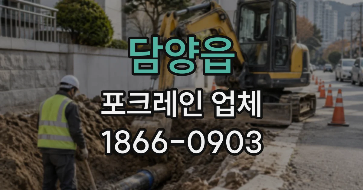 담양읍 포크레인업체