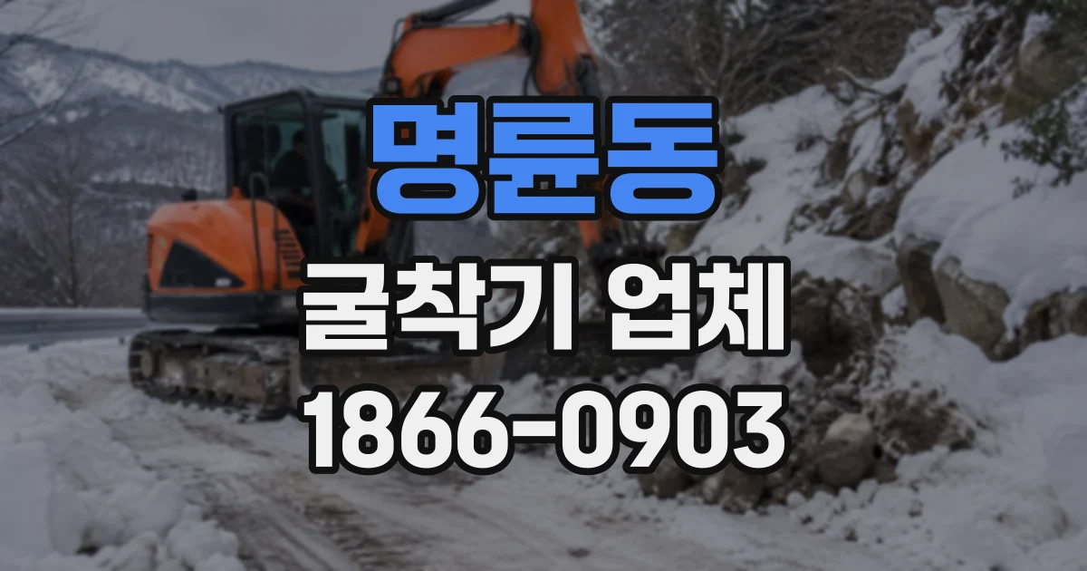 명륜동 굴착기업체