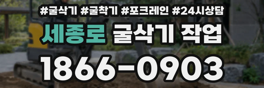 세종로 굴삭기 작업