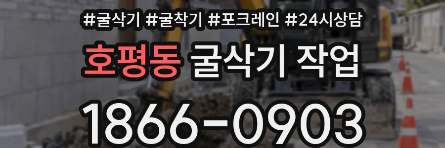 호평동 굴삭기 작업