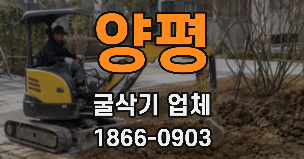 양평 굴삭기 업체