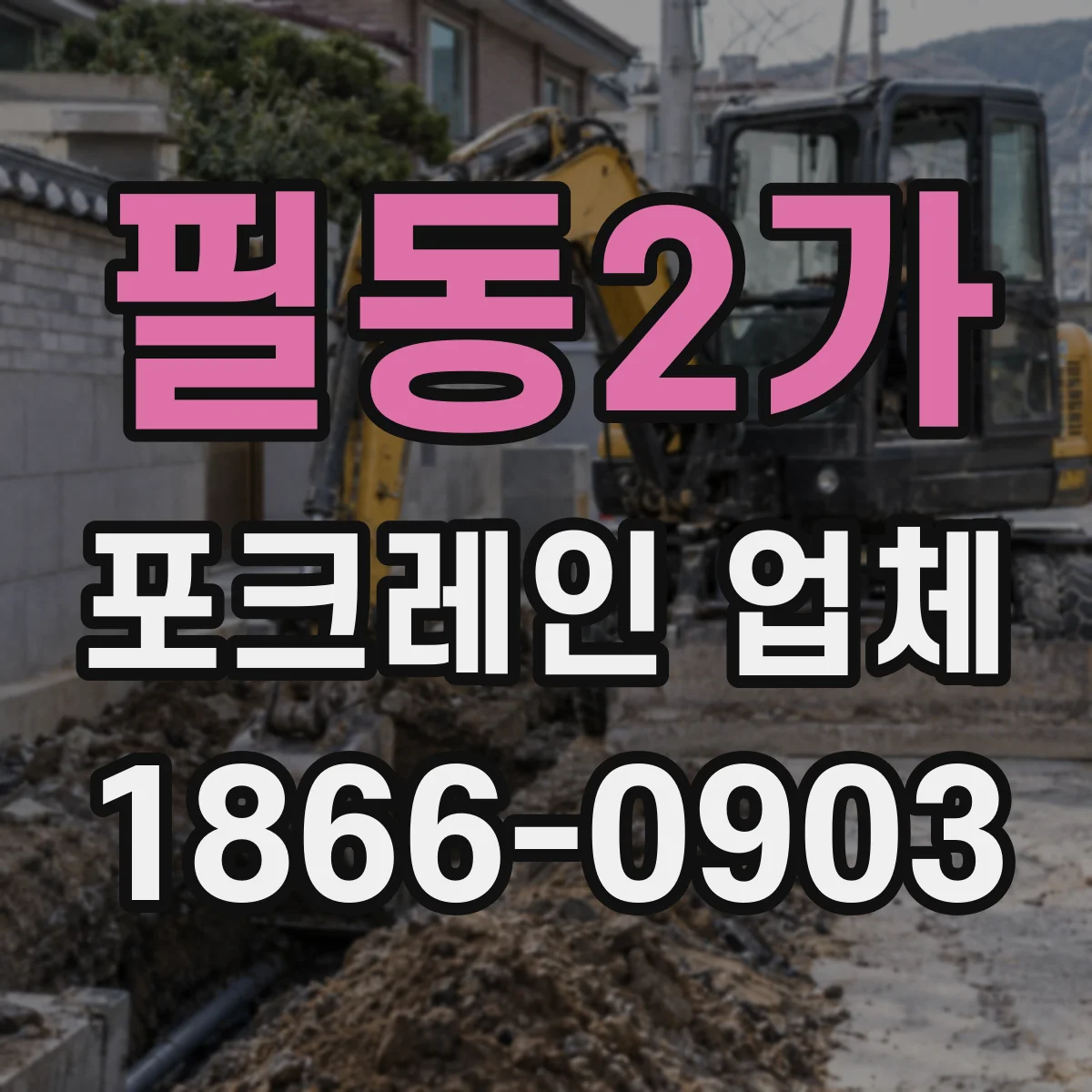 필동2가 포크레인 업체