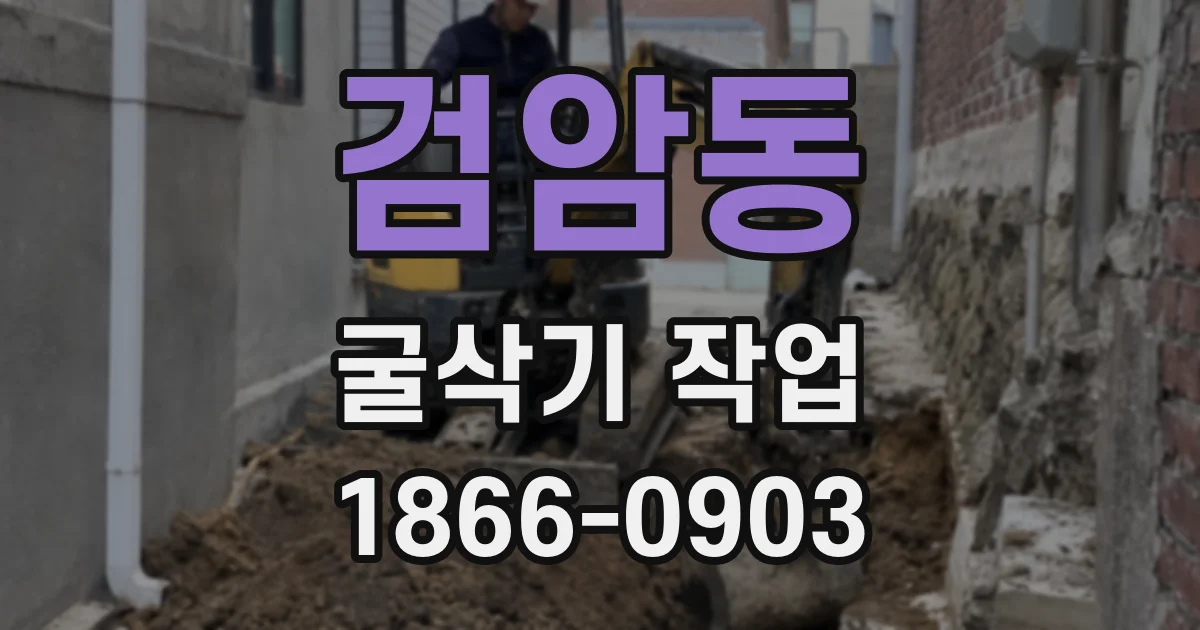 검암동 굴삭기 작업