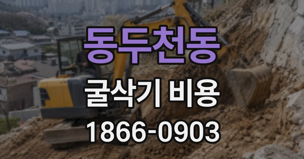 동두천동 굴삭기 비용