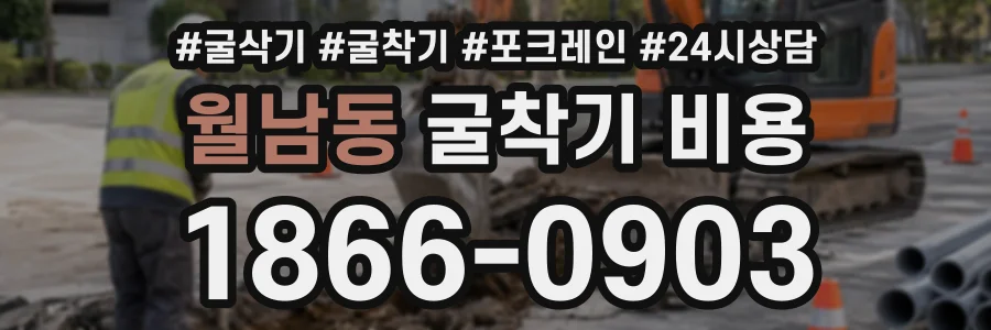 월남동 굴착기비용 상담 전화 1866-0903