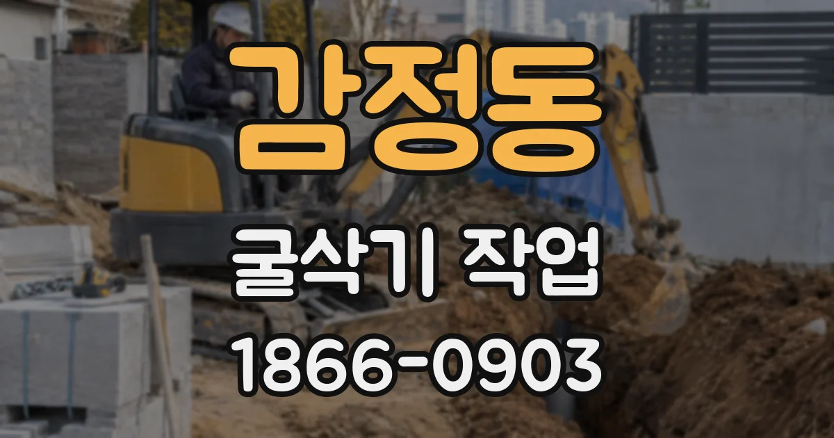감정동 굴삭기 작업