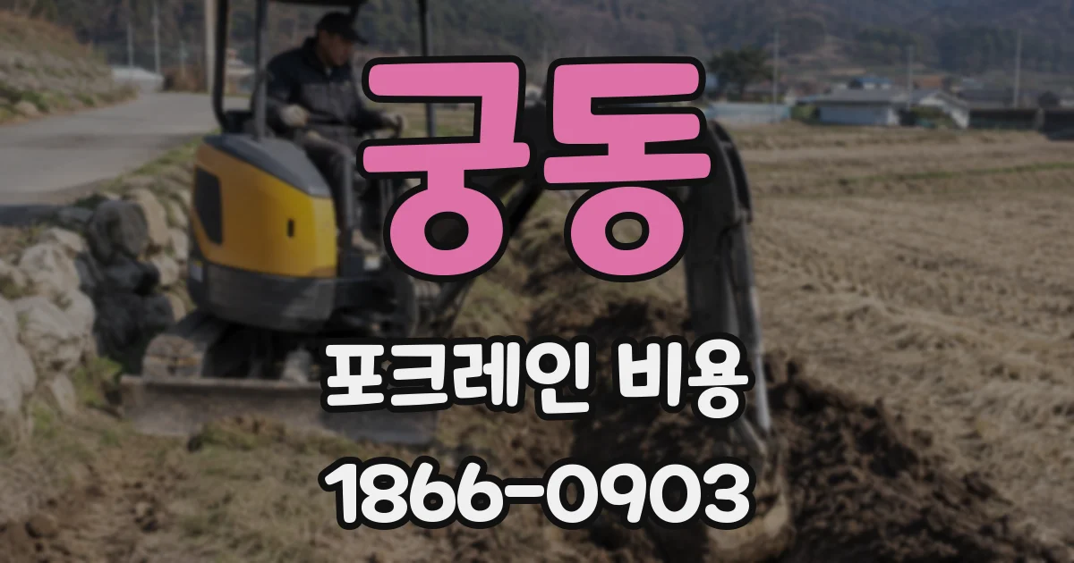 궁동 포크레인 비용