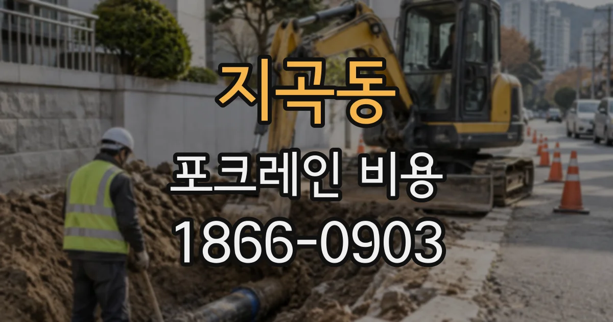 지곡동 포크레인비용