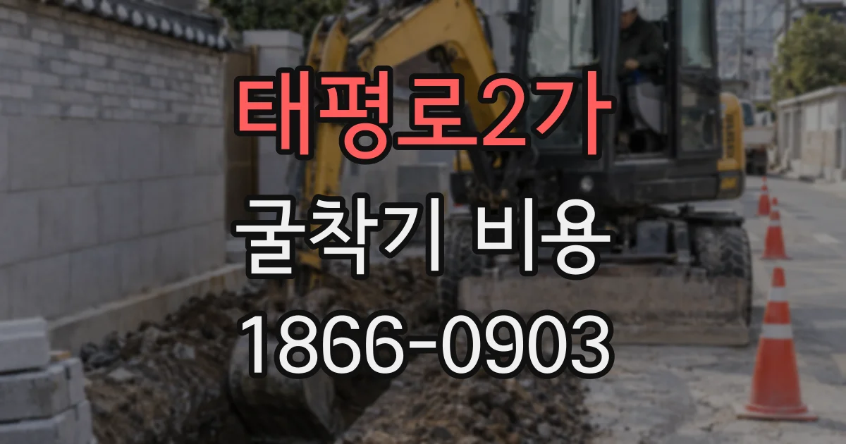 태평로2가 굴착기 비용