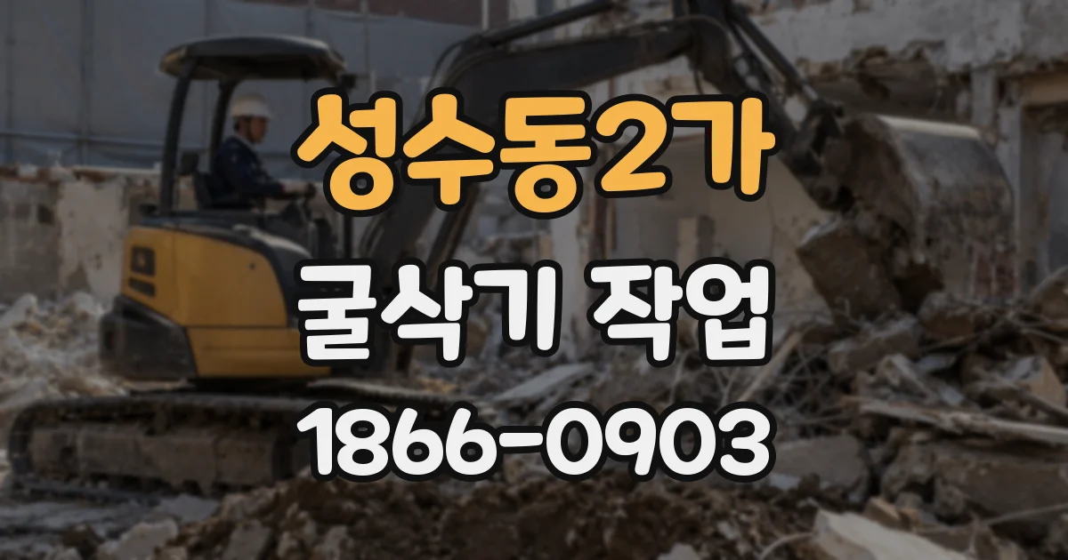 성수동2가 굴삭기 작업