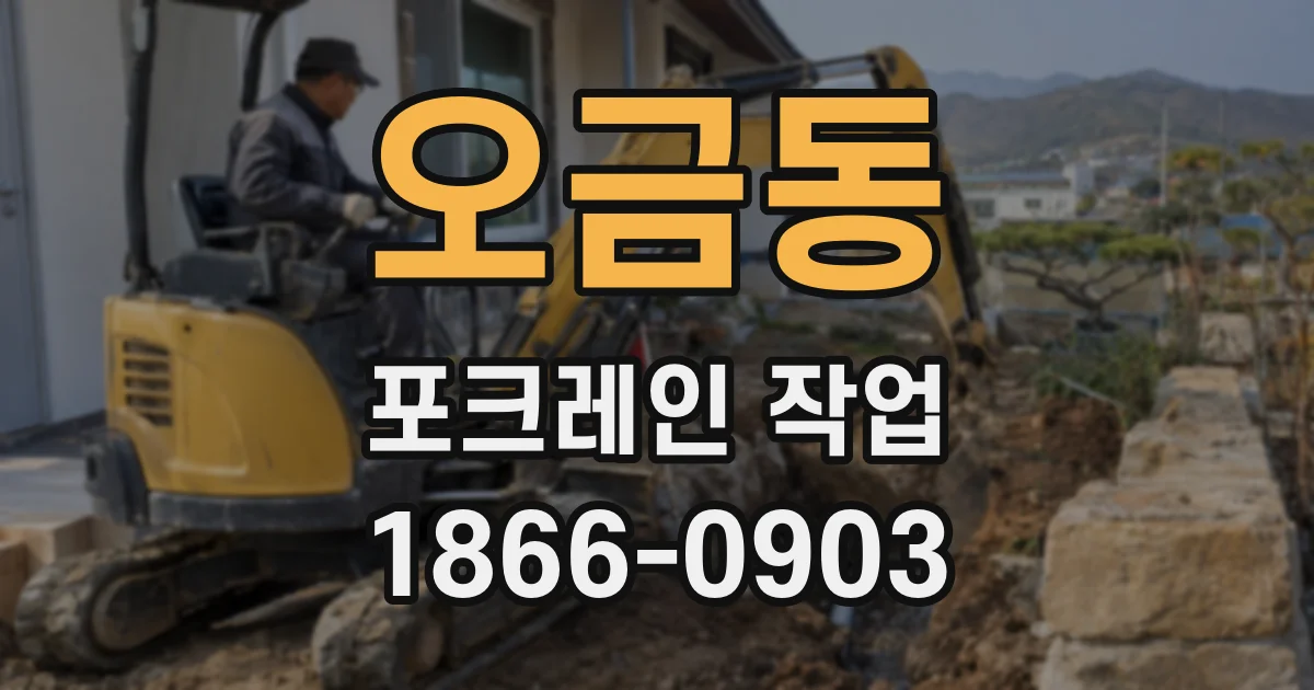 오금동 포크레인 작업