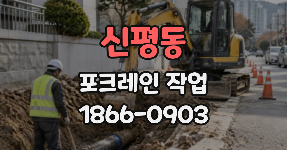 신평동 포크레인작업