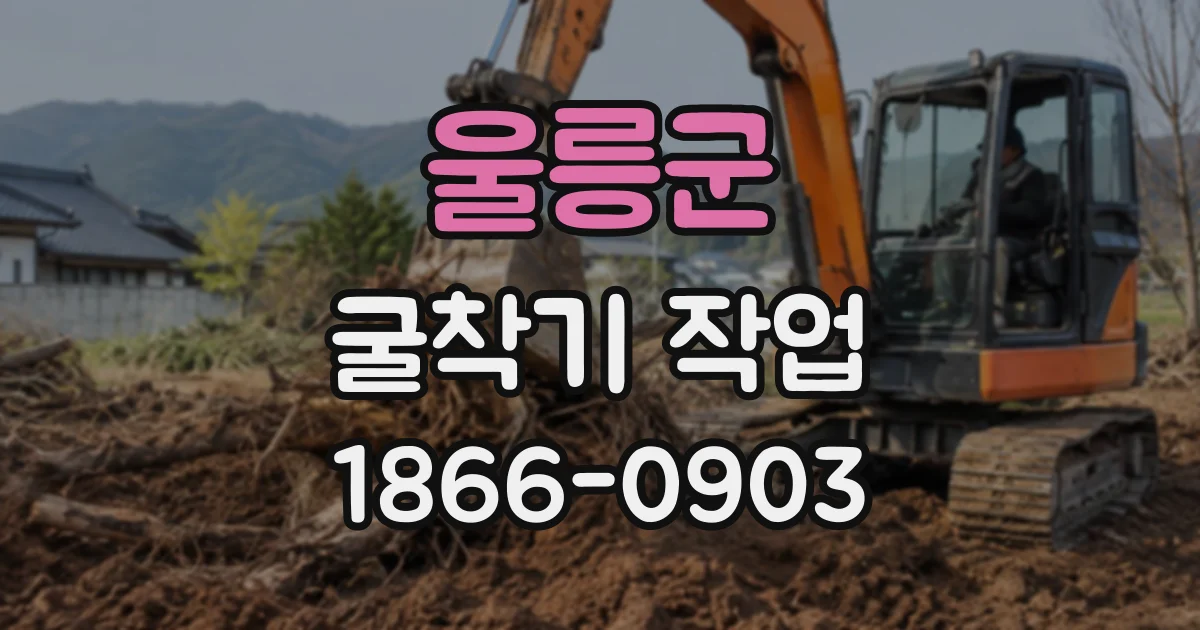 울릉군 굴착기작업