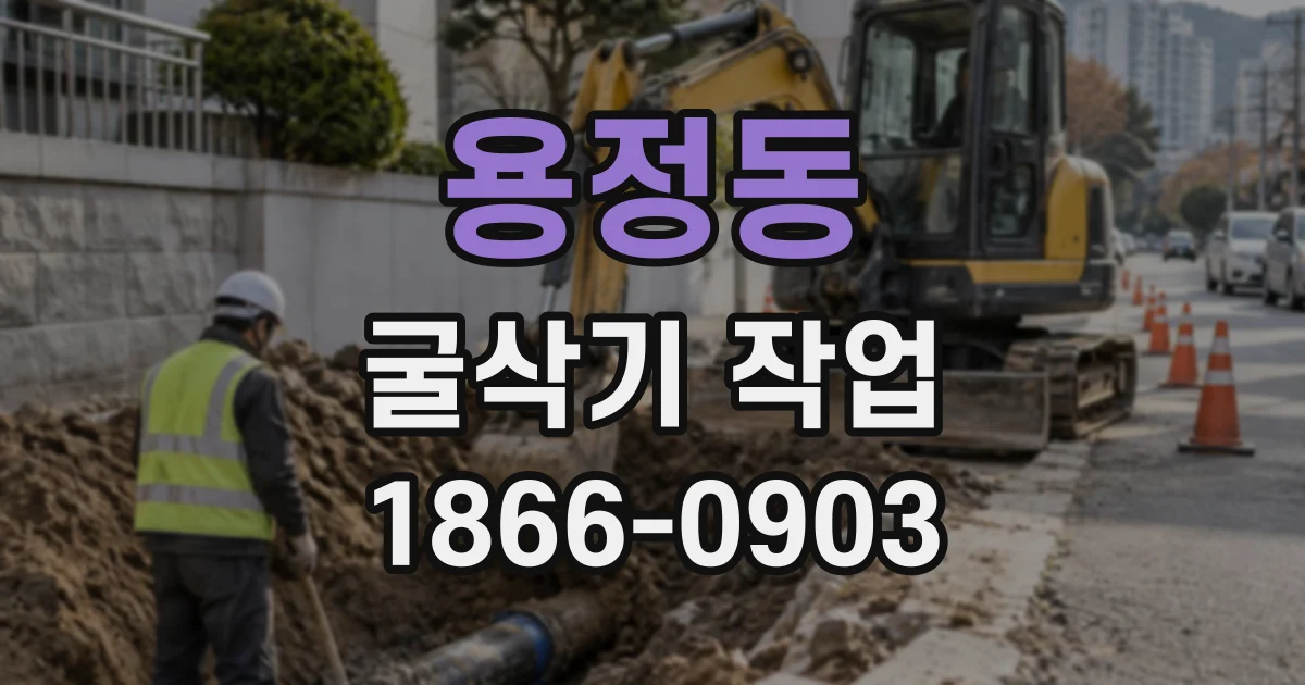 용정동 굴삭기작업