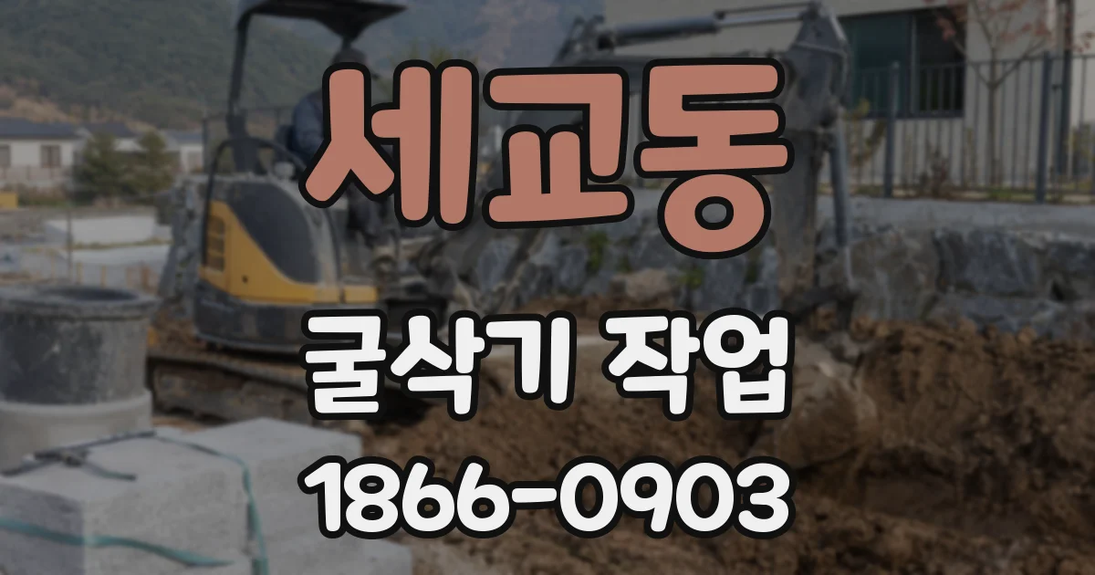 세교동 굴삭기 작업
