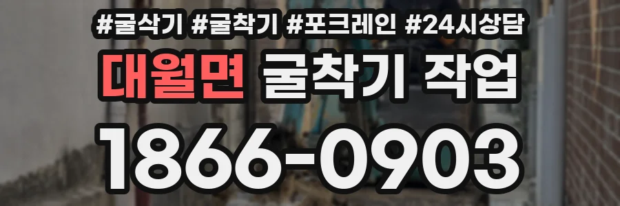 대월면 굴착기 작업
