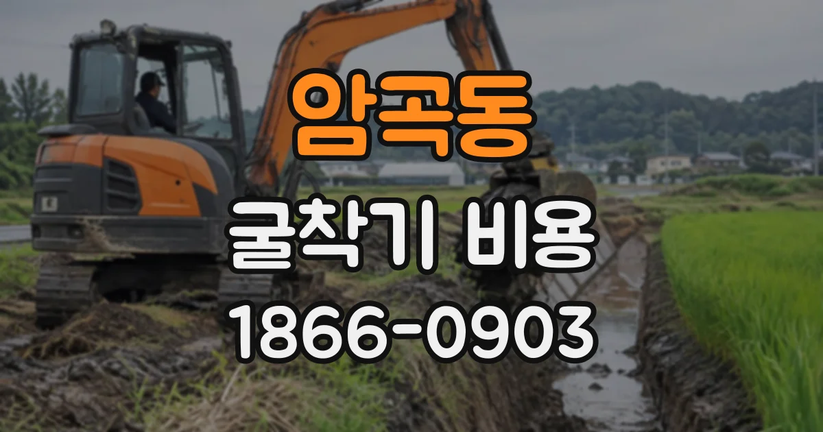 암곡동 굴착기비용