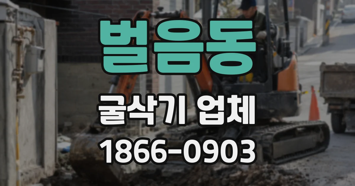 벌음동 굴삭기 업체