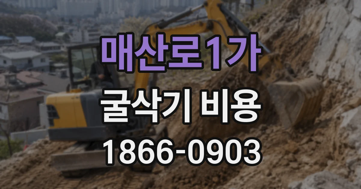 매산로1가 굴삭기 비용