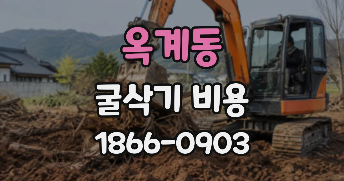 옥계동 굴삭기비용