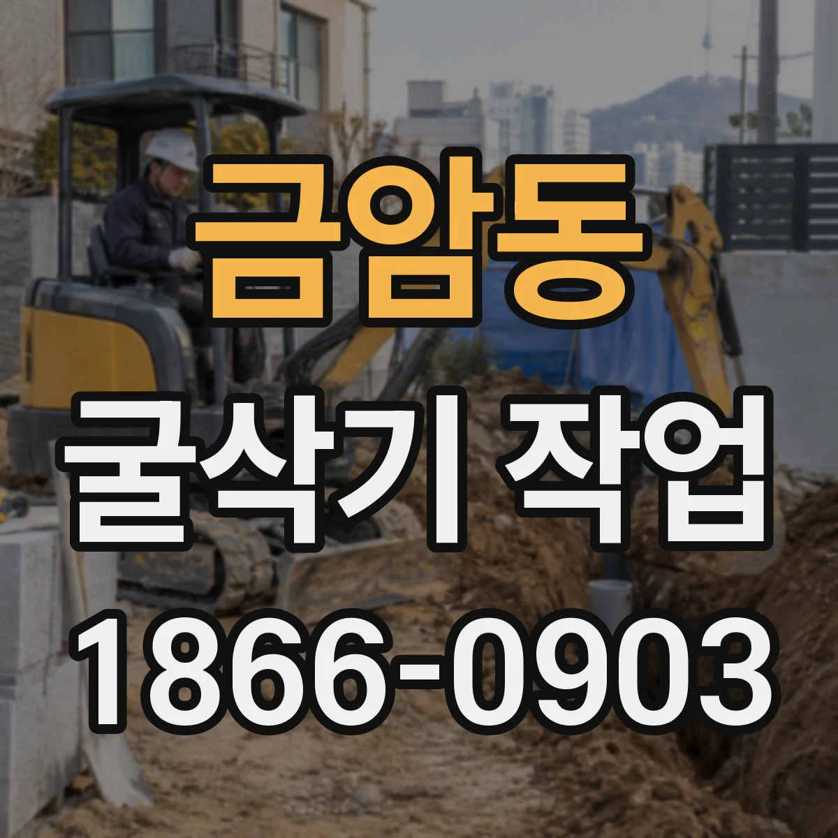 금암동 굴삭기 작업