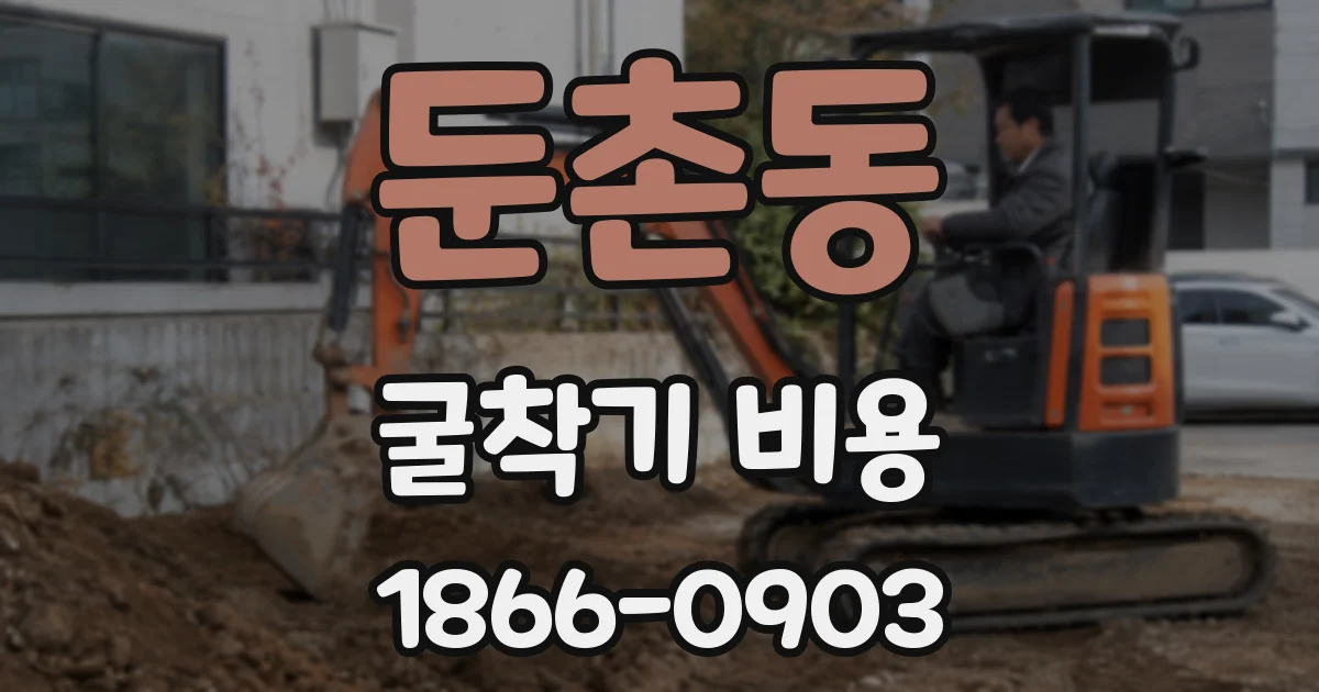 둔촌동 굴착기 비용