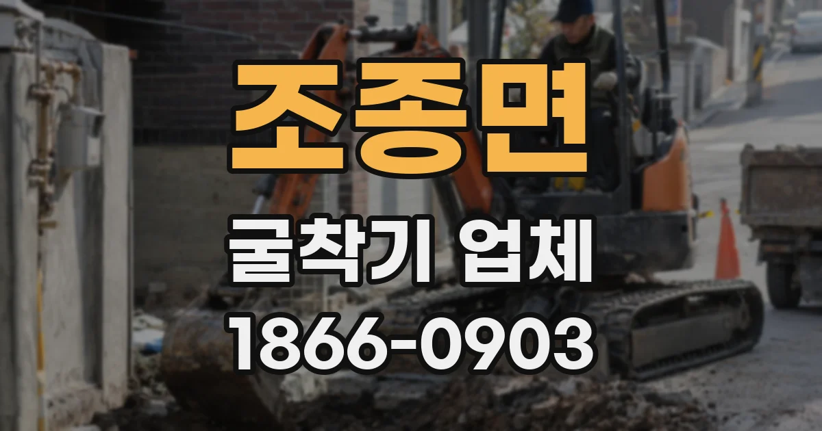조종면 굴착기 업체