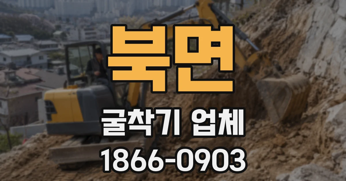 북면 굴착기 업체