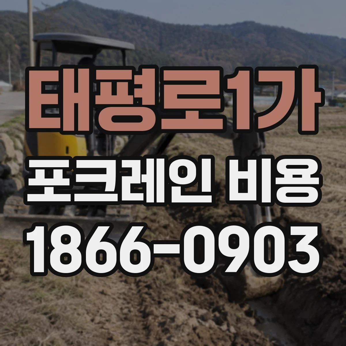 태평로1가 포크레인 비용